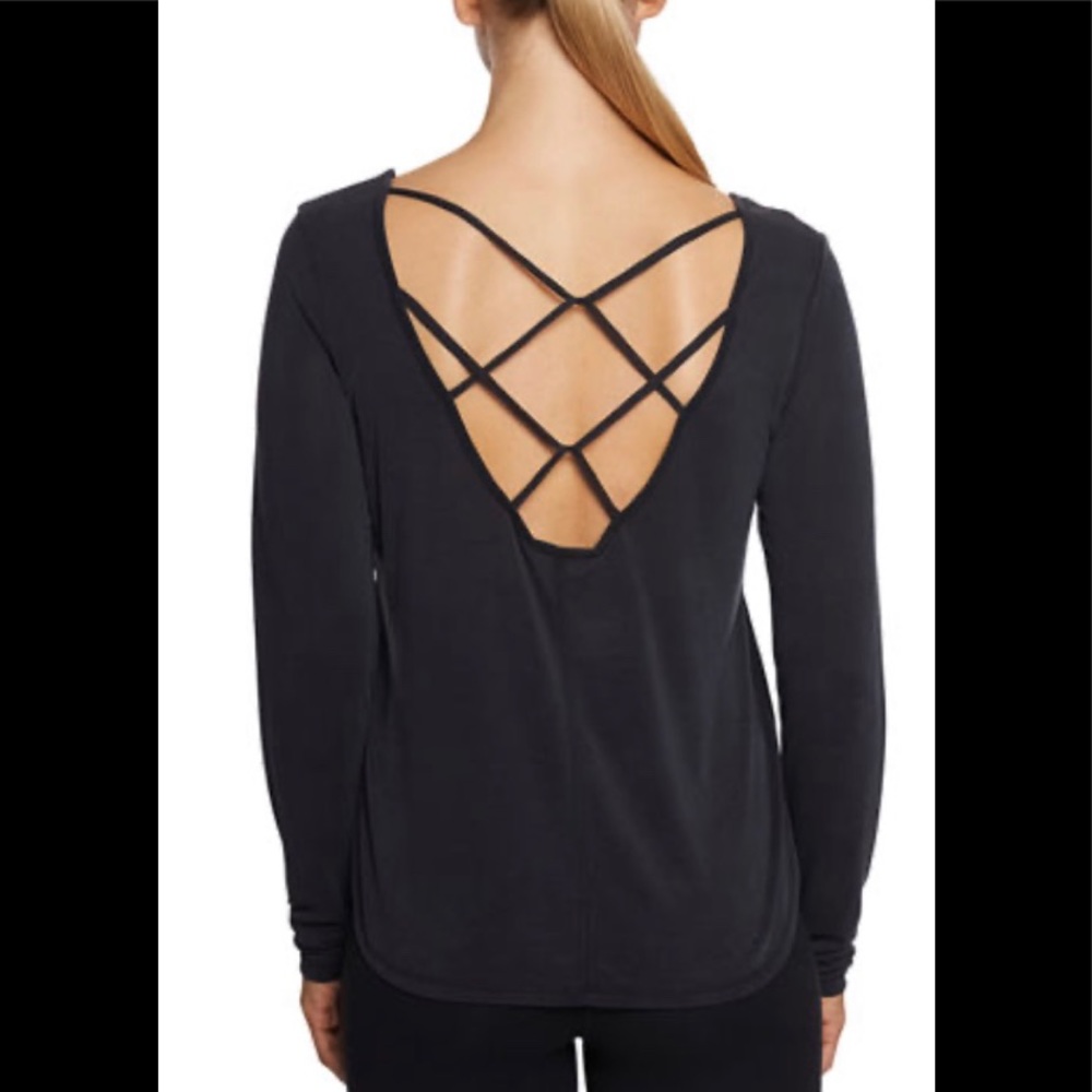 NWT! Betsey Johnson Performance strappy back tee - Picture 1 of 8
